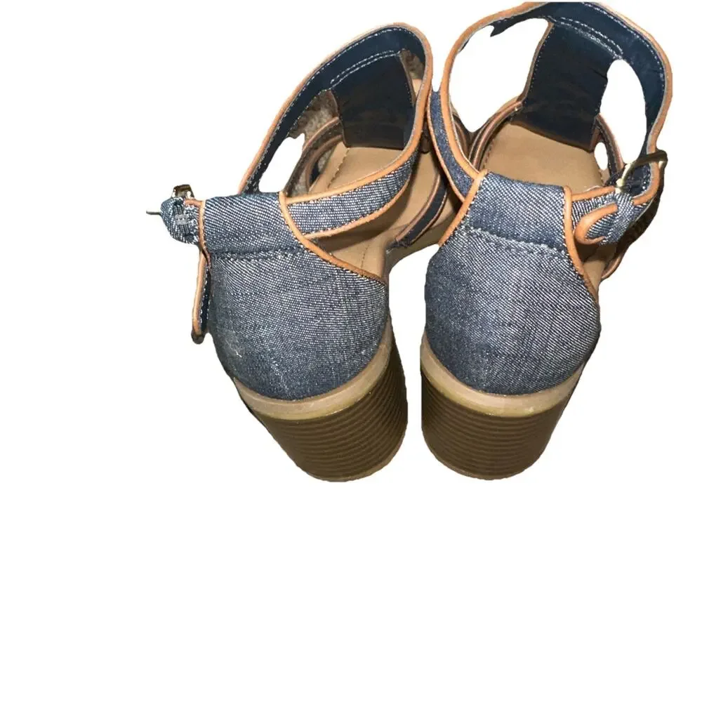 Dr. Scholls’s Denim Strap Heel 6.5 Women’s